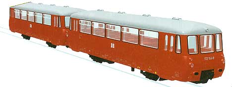 Railbus BR 172 with Driving Trailer BR 171<br /><a href='images/pictures/Tillig/02840.jpg' target='_blank'>Full size image</a>
